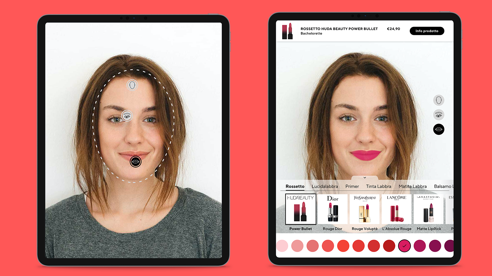 Facial recognition for Virtual Try On of cosmetics - UQIDO