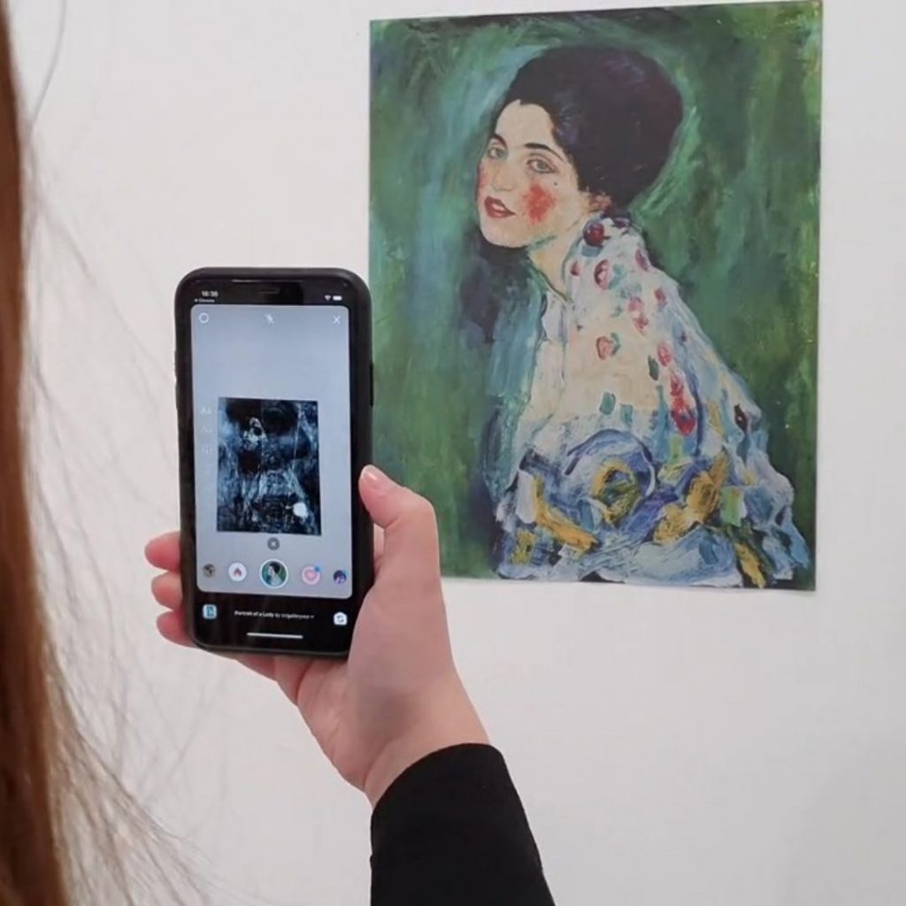Realtà aumentata filtro Klimt