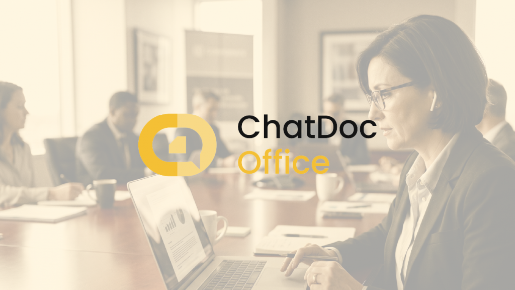 ChatDoc Office unisce amministrazione, HR e compliance in un sistema che cita sempre documenti e norme aggiornate.