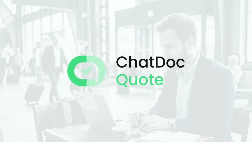 ChatDoc Quote costruisce offerte in chat, citando listini, sconti storici e capitolati per chiudere più in fretta.