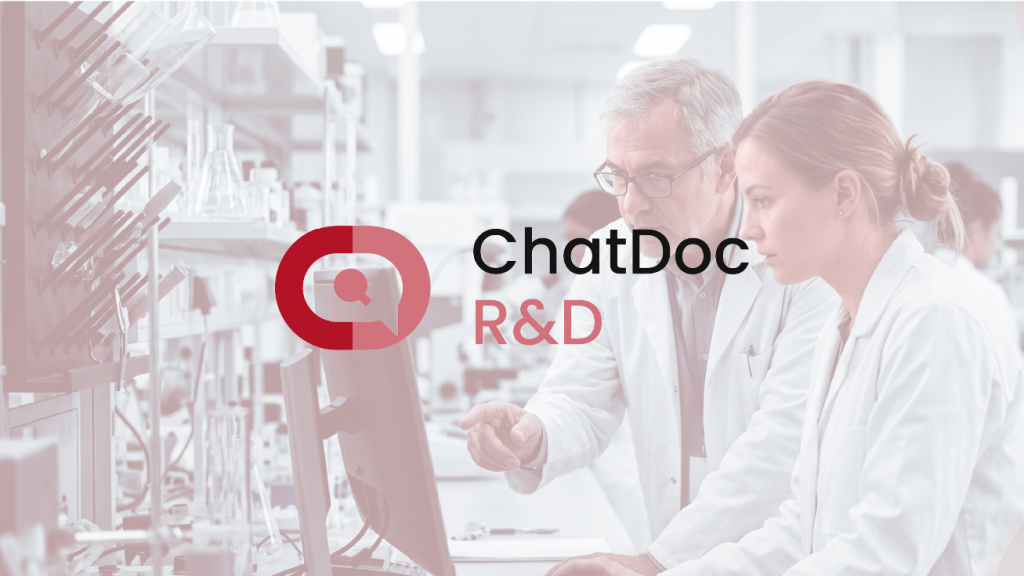 ChatDoc R&D rende interrogabile quaderni, report e brevetti, evitando di ripetere test già eseguiti in passato.