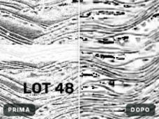 Lato del bancale prima e dopo denoising ed erosione